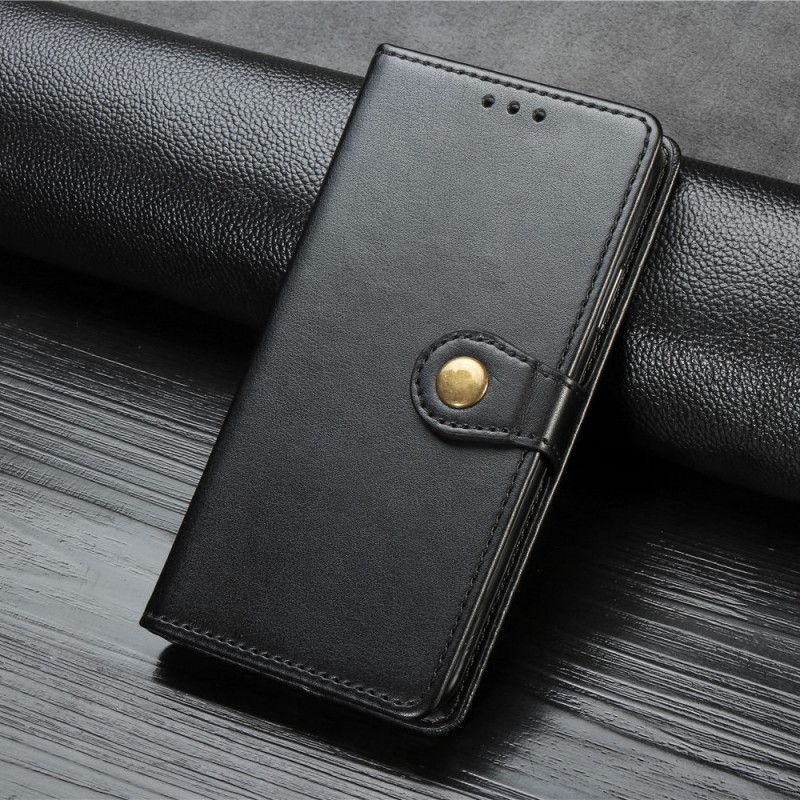 Honor 20 Cover / Huawei Nova 5T Μαύρο Faux Leather Και Vintage Κούμπωμα