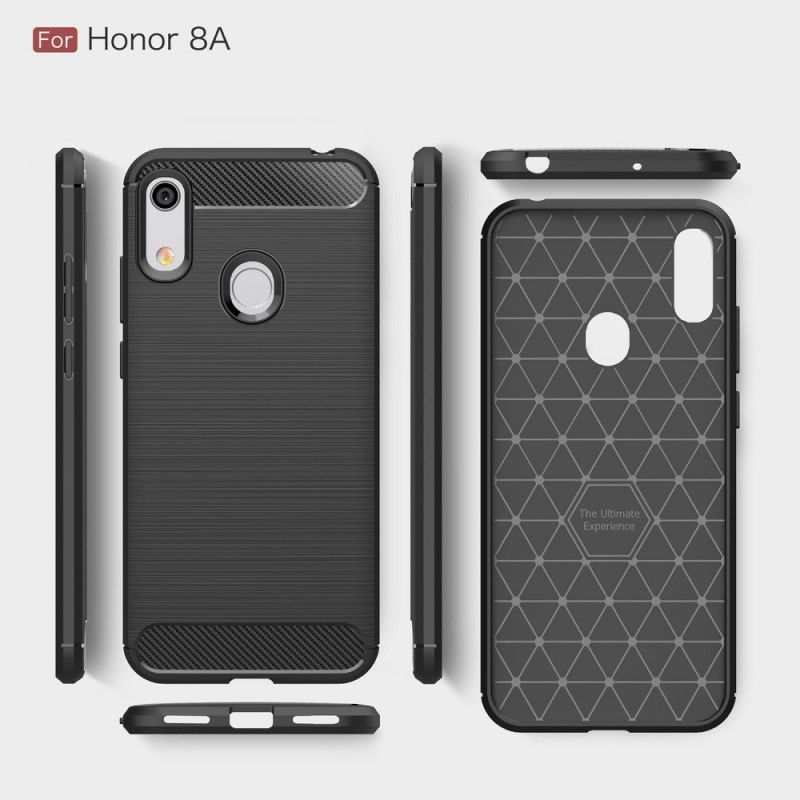 Honor 8A Shell / Huawei Y6 2019 Μαύρο Brushed Carbon Fiber