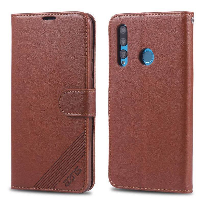 Κάλυμμα Folio Huawei P Smart Plus 2019 Μαύρο Azns Faux Leather