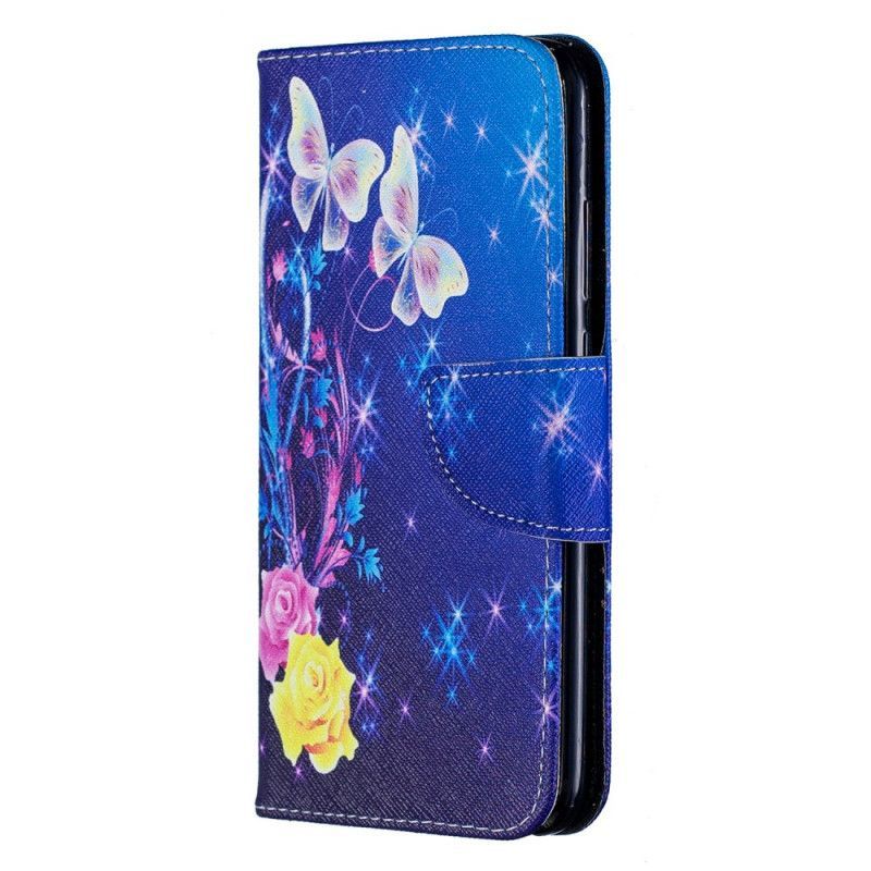 Κάλυμμα Folio Huawei P Smart Plus 2019 Ροζ Καταπληκτικές Πεταλούδες