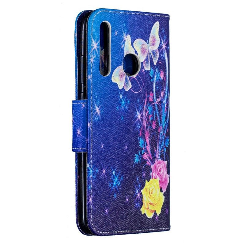 Κάλυμμα Folio Huawei P Smart Plus 2019 Ροζ Καταπληκτικές Πεταλούδες