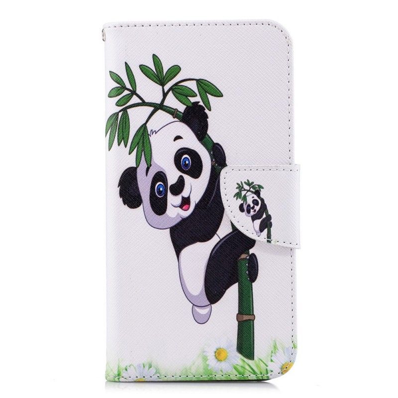 Κάλυμμα Folio Huawei P20 Lite Panda Σε Μπαμπού