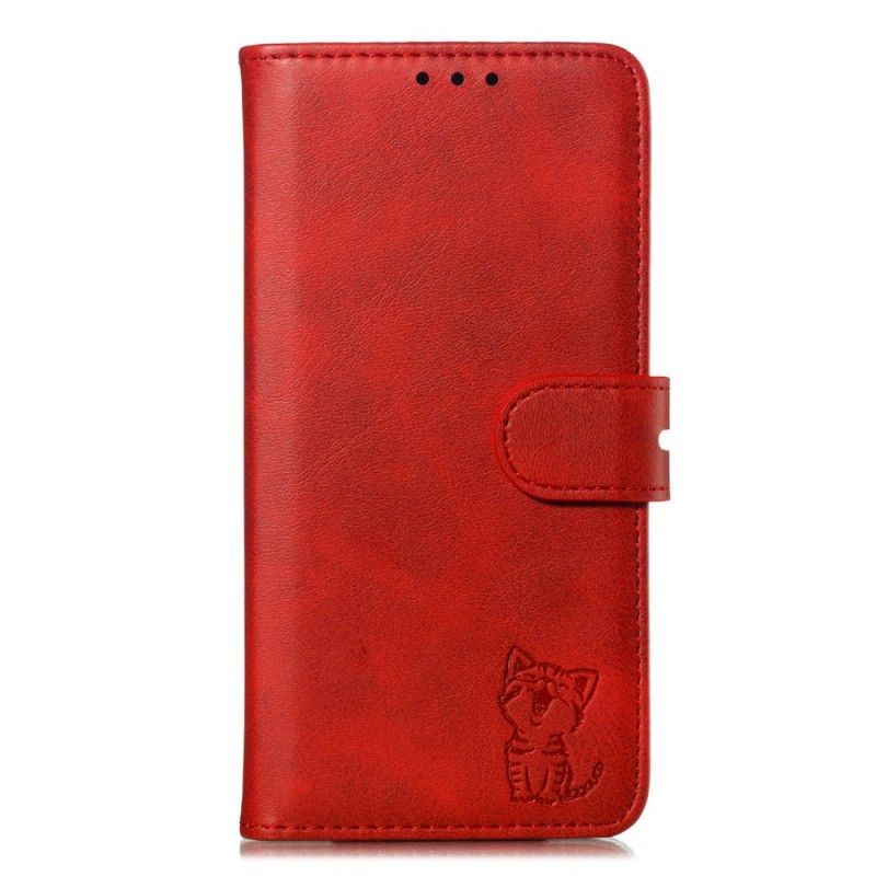 Κάλυμμα Folio Huawei Y5 2019 Γκρι / Honor 8S Faux Leather Kitten