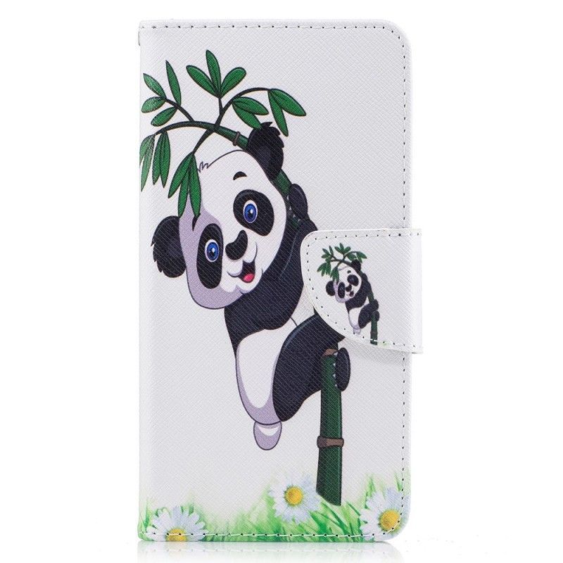 Κάλυμμα Folio Huawei Y6 2017 Θήκες Κινητών Panda Σε Μπαμπού