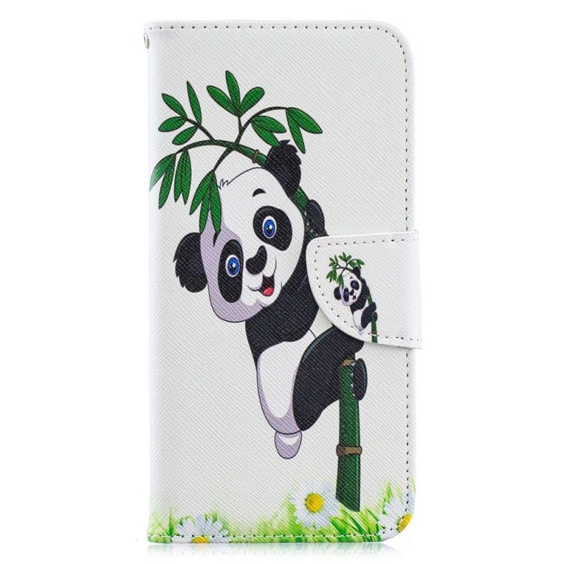 Κάλυμμα Folio Huawei Y6 2019 Panda Σε Μπαμπού