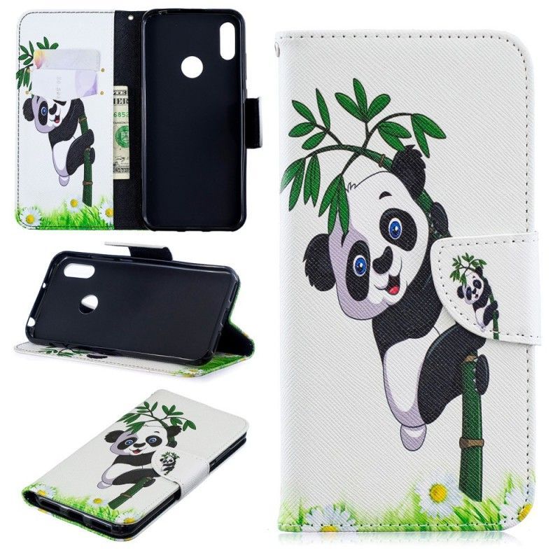 Κάλυμμα Folio Huawei Y6 2019 Panda Σε Μπαμπού