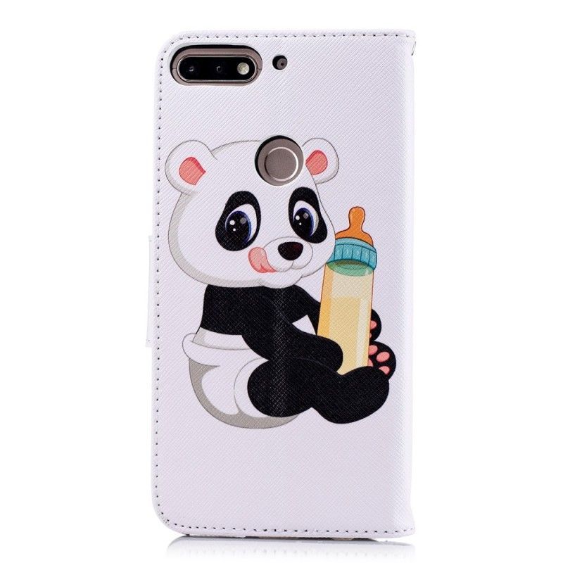 Κάλυμμα Folio Huawei Y7 2018 Θήκες Κινητών / Τιμή 7C Baby Panda