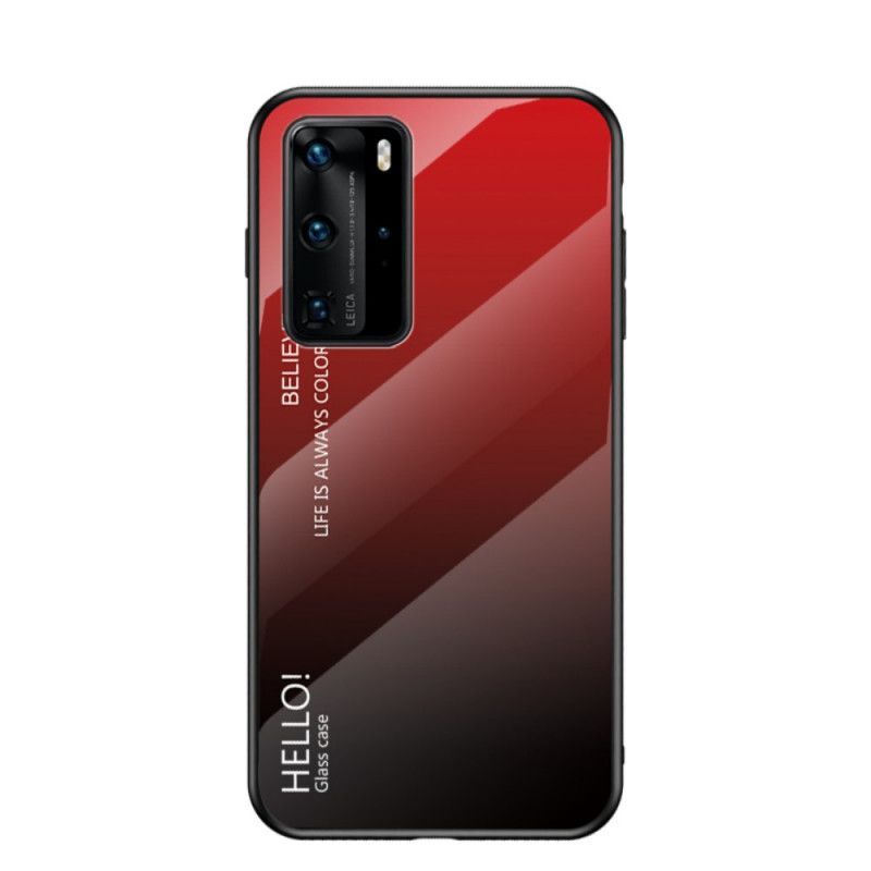 Κάλυμμα Για Huawei P40 Pro Μαύρο Γεια Σου Σκληρυμένο Γυαλί