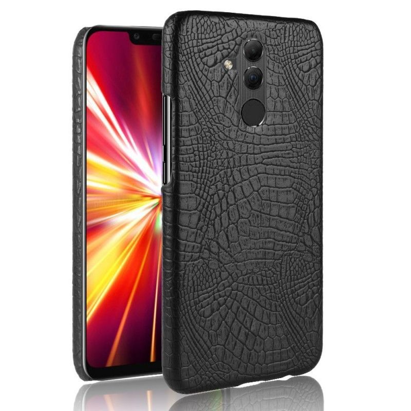 Κάλυμμα Huawei Mate 20 Lite Μαύρο Εφέ Δέρματος Κροκόδειλου