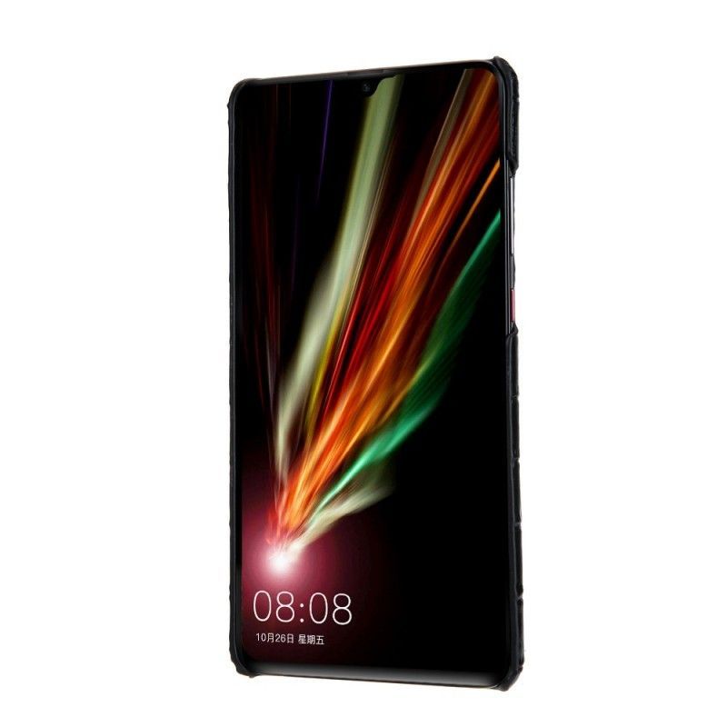 Κάλυμμα Huawei Mate 20 Μαύρο Δέρμα Κροκόδειλου