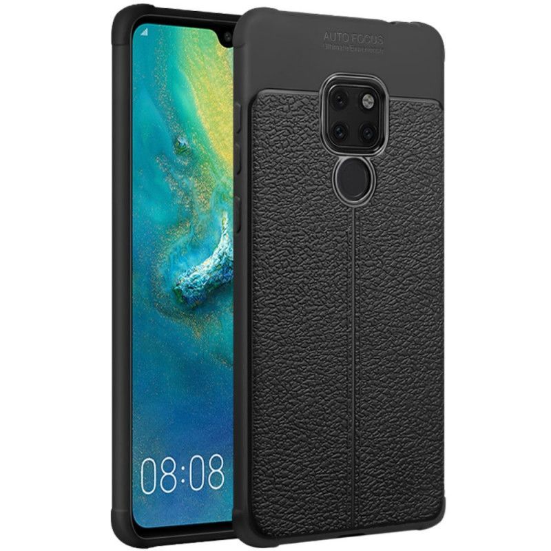 Κάλυμμα Huawei Mate 20 Μαύρο Ραφή Απομίμησης Δέρματος Imak