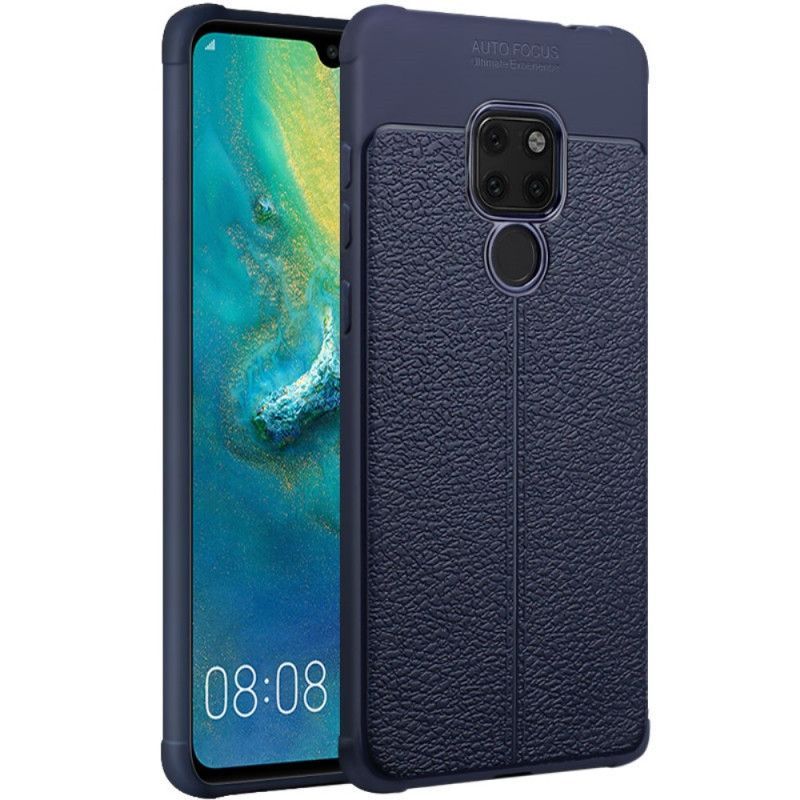 Κάλυμμα Huawei Mate 20 Μαύρο Ραφή Απομίμησης Δέρματος Imak