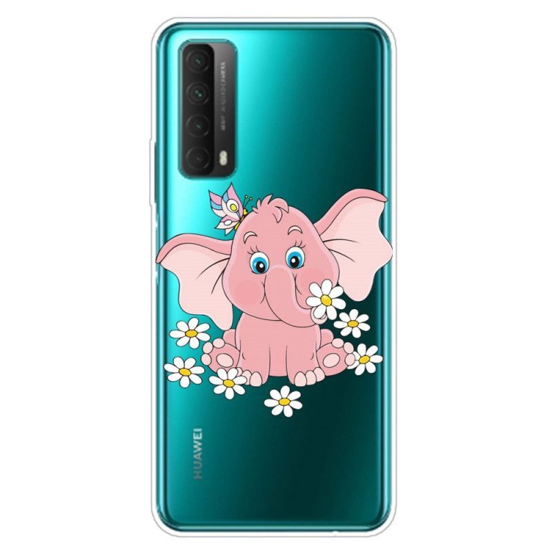 Κάλυμμα Huawei P Smart 2021 Θήκες Κινητών Διαφανής Ροζ Ελέφαντας