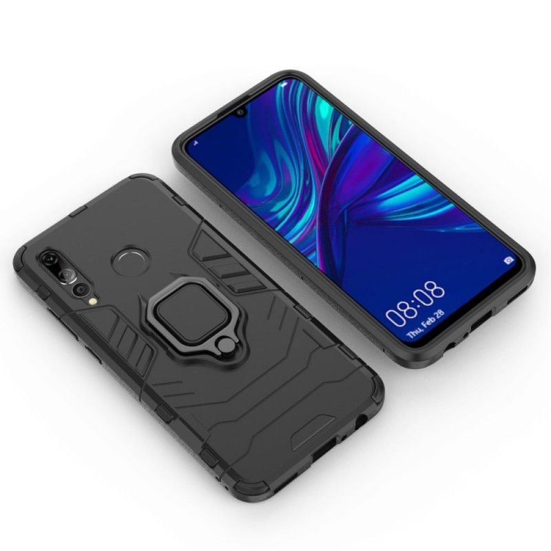 Κάλυμμα Huawei P Smart Plus 2019 Μαύρο Ανθεκτικός Δακτύλιος σιλικόνης