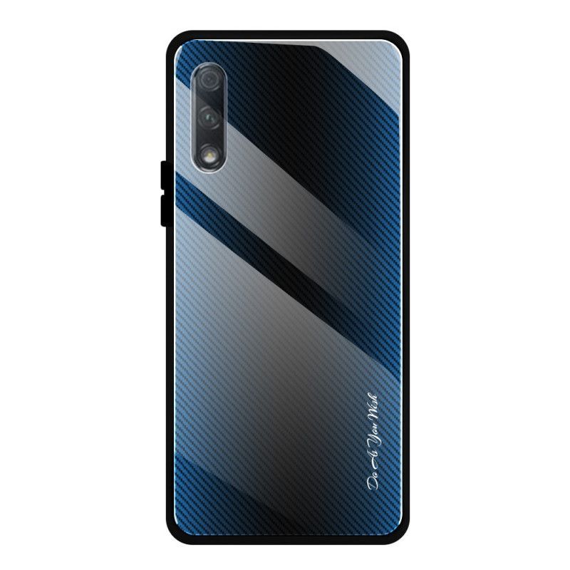 Κάλυμμα Huawei P Smart Pro Μαύρο / Honor 9X Pro Carbon Tempered Glass