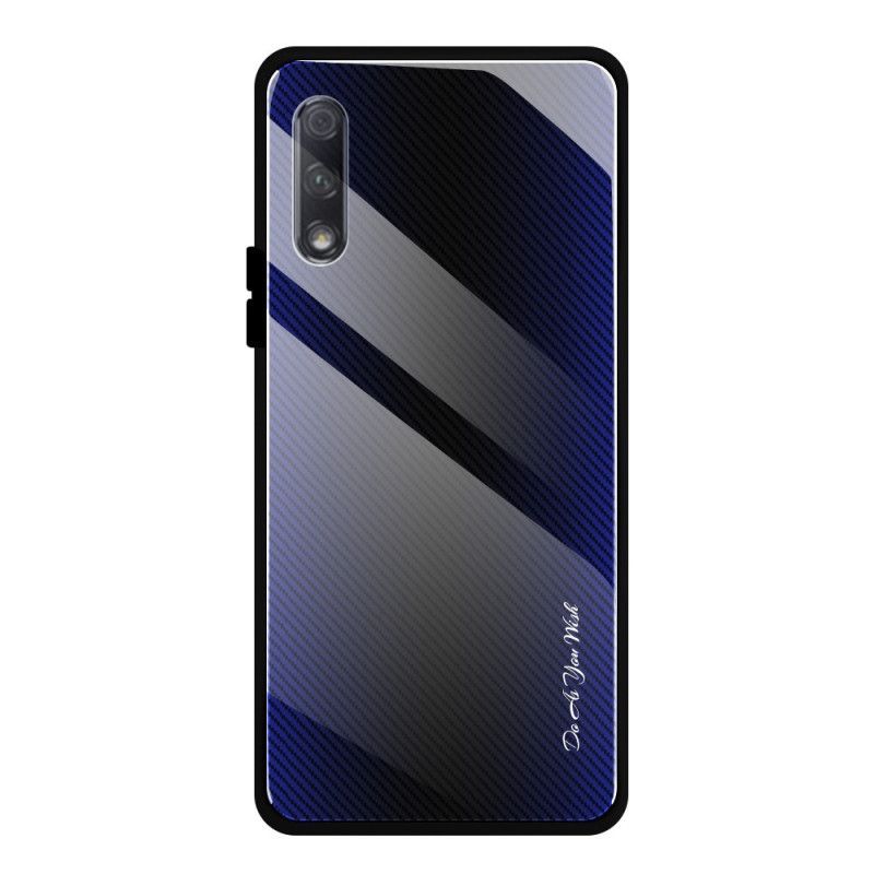 Κάλυμμα Huawei P Smart Pro Μαύρο / Honor 9X Pro Carbon Tempered Glass