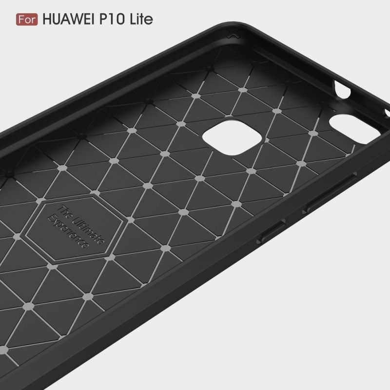 Κάλυμμα Huawei P10 Lite Μαύρο Βουρτσισμένη Ίνα Άνθρακα