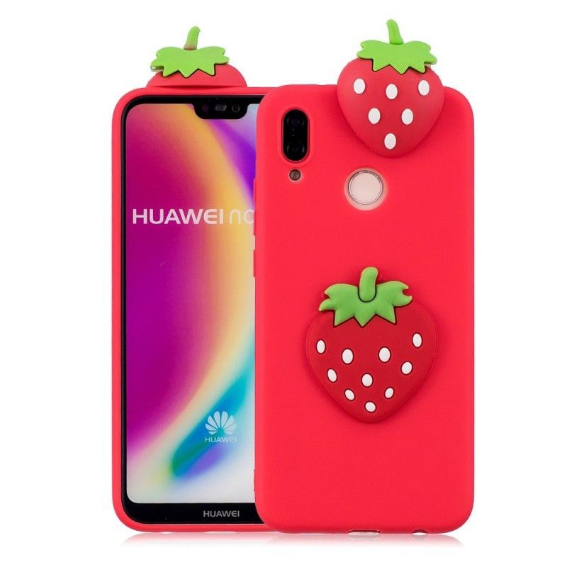 Κάλυμμα Huawei P20 Lite 3D Φράουλα