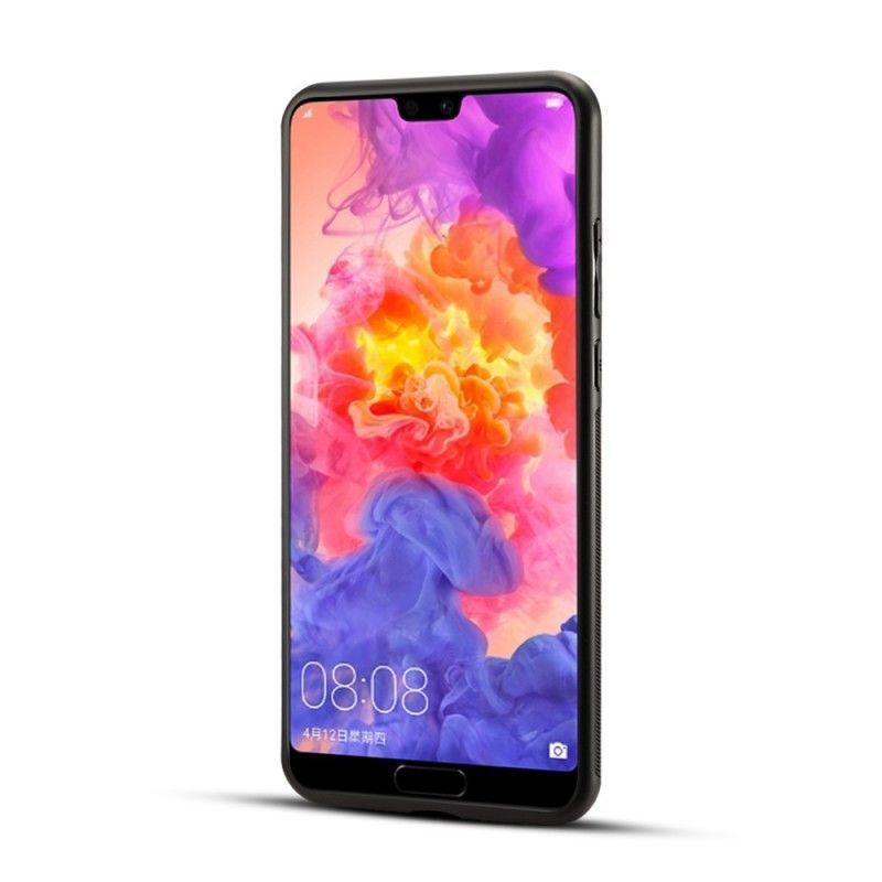 Κάλυμμα Huawei P20 Ματζέντα Απομίμηση Δέρματος Λουλούδια Ελευθερίας