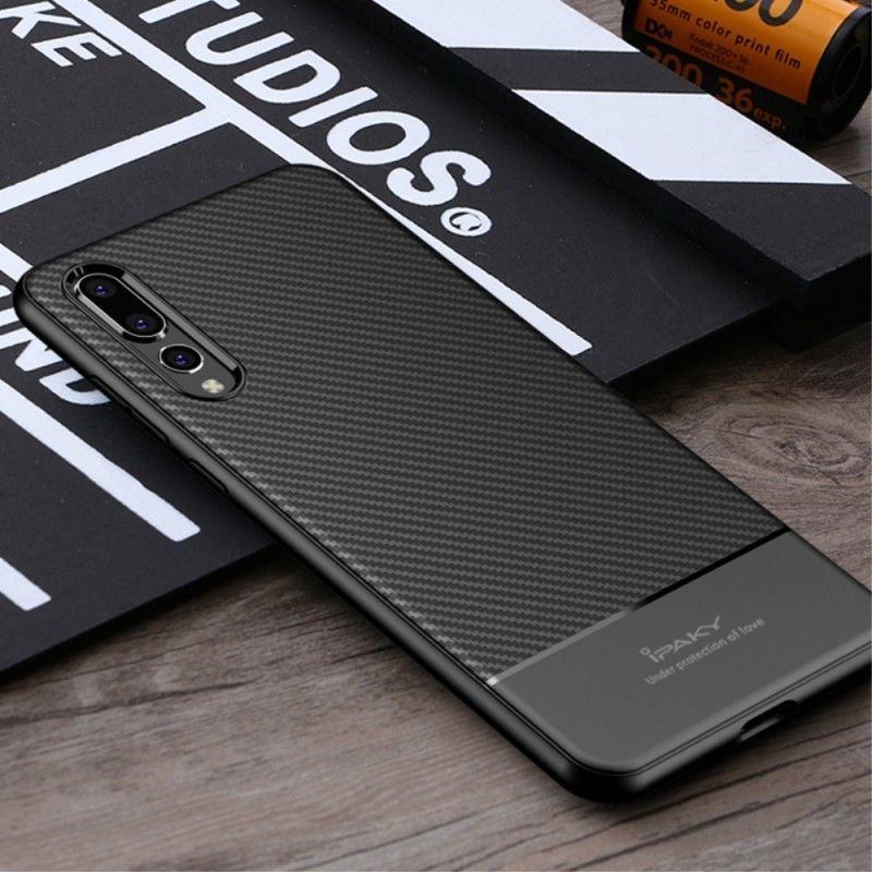 Κάλυμμα Huawei P20 Pro Σκούρο Μπλε Ανθρακόνημα Ipaky