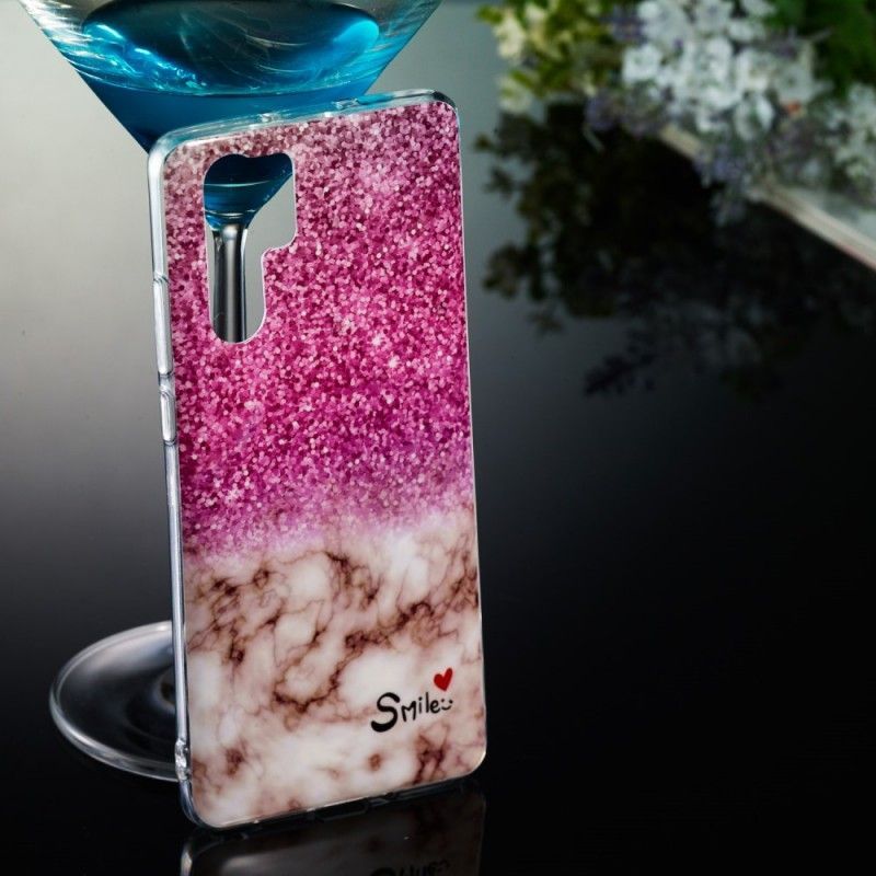 Κάλυμμα Huawei P30 Pro Μάρμαρο Γκλίτερ Και Χαμόγελο