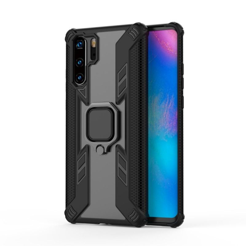 Κάλυμμα Huawei P30 Pro Μαύρο Πολεμιστής Με Δαχτυλίδι