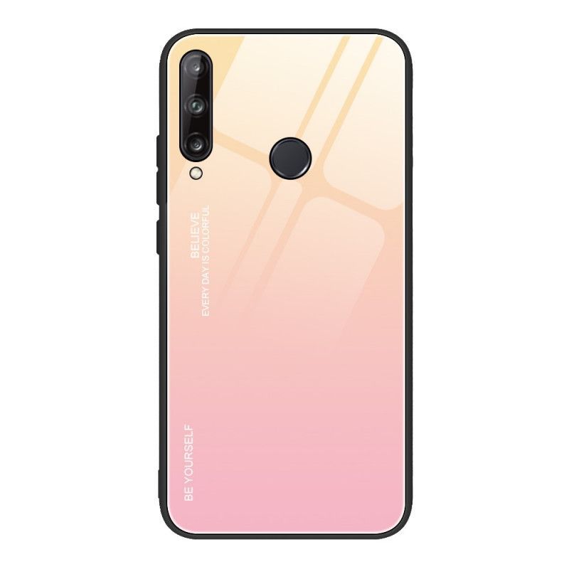 Κάλυμμα Huawei P40 Lite E / Y7p Κόκκινο Σκληρυμένο Γυαλί Να Είσαι Ο Εαυτός Σου