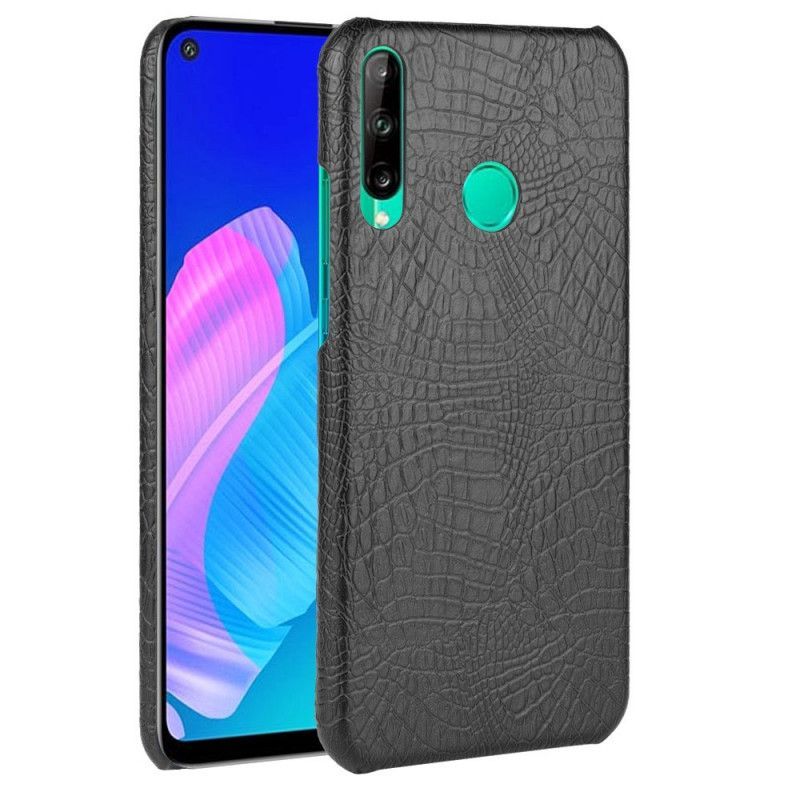 Κάλυμμα Huawei P40 Lite E / Y7p Μαύρο Εφέ Δέρματος Κροκόδειλου