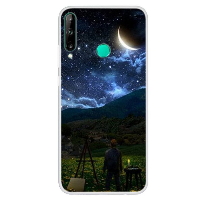 Κάλυμμα Huawei P40 Lite E / Y7p Ζωγράφος Στη Νύχτα σιλικόνης