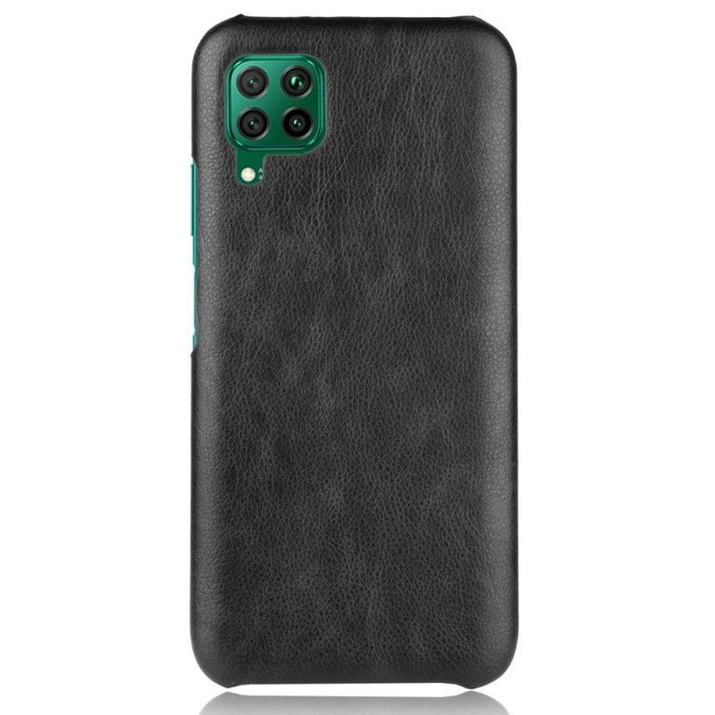 Κάλυμμα Huawei P40 Lite Μαύρο Litchi Performance Leather Effect