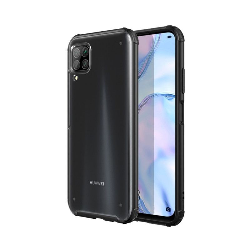 Κάλυμμα Huawei P40 Lite Μαύρο Υβριδικό Σχέδιο Με Άκρα Σιλικόνης