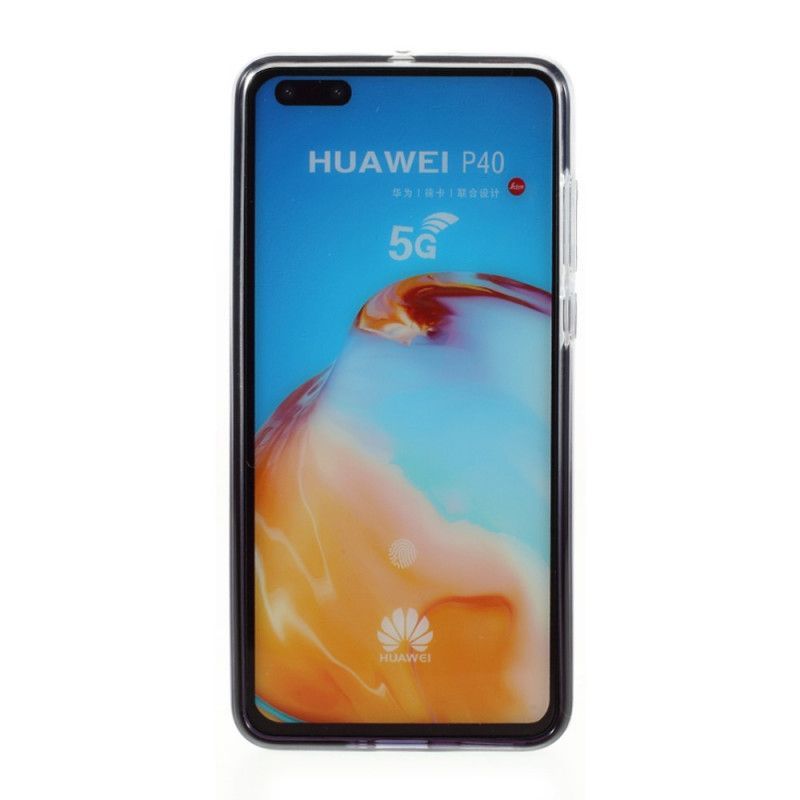 Κάλυμμα Huawei P40 Μαύρο Γκλίτερ Κλίση σιλικόνης