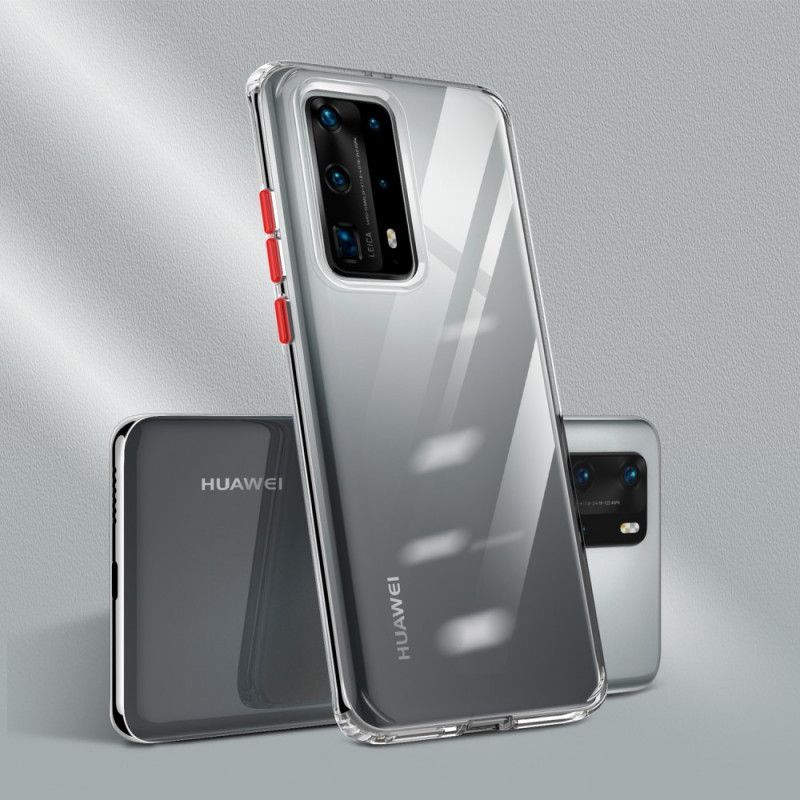 Κάλυμμα Huawei P40 Pro Plus Μαύρο Διαφανή Χρωματιστά Κουμπιά