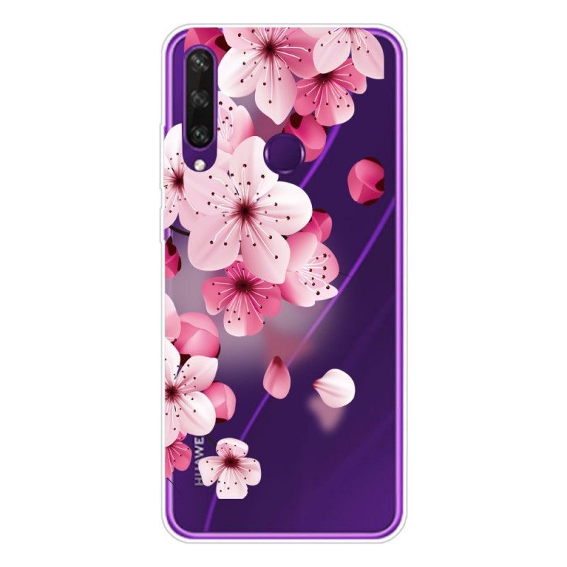 Κάλυμμα Huawei Y6p Ματζέντα Premium Floral σιλικόνης