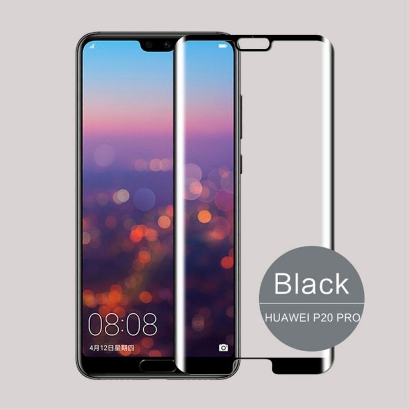 Κυρτή Προστασία Από Σκληρυμένο Γυαλί Huawei P20 Pro Μαύρο Mofi