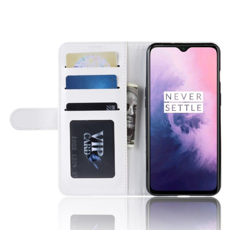 δερματινη Κάλυμμα Για OnePlus 7 Μαύρο Premium Συνθετικό Δέρμα