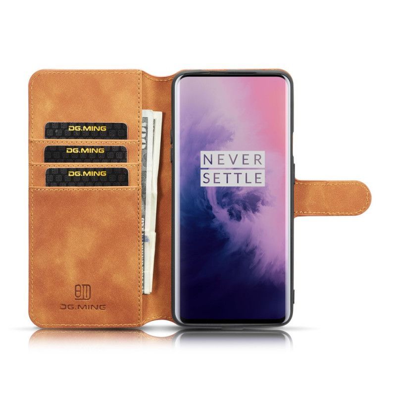 δερματινη Κάλυμμα Για OnePlus 7 Pro Μαύρο Dg.Ming Ρετρό