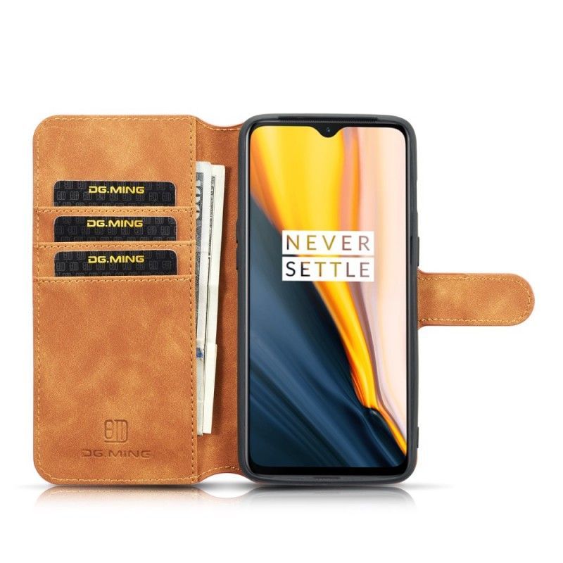 δερματινη Κάλυμμα OnePlus 7 Μαύρο Dg. Ρετρό