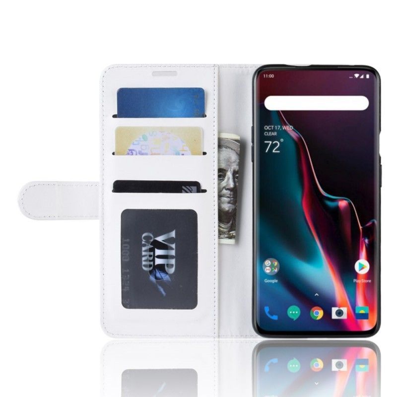 δερματινη Κάλυμμα OnePlus 7 Pro Μαύρο Ultra Faux Δέρμα