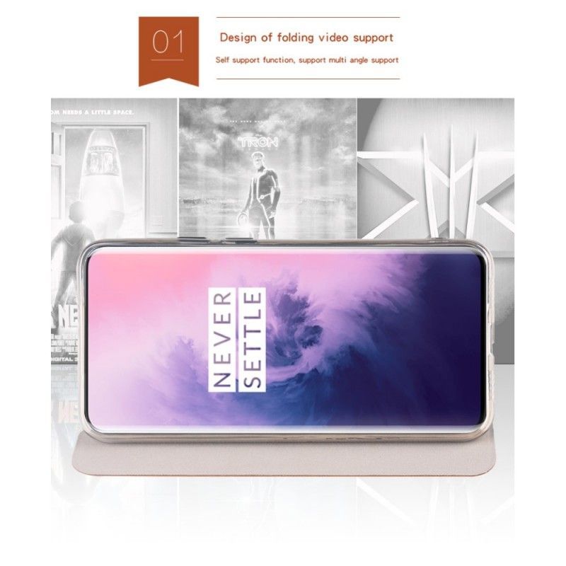 δερματινη θηκη Για OnePlus 7 Pro Μαύρο Mofi