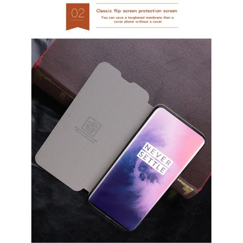 δερματινη θηκη Για OnePlus 7 Pro Μαύρο Mofi