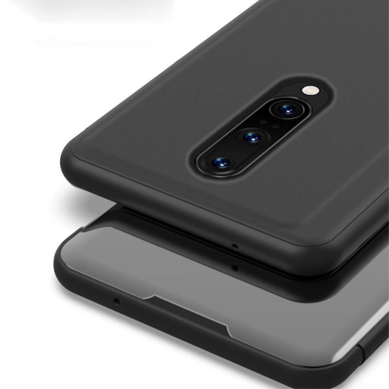 δερματινη θηκη Για OnePlus 8 Μαύρο Καθρέφτης