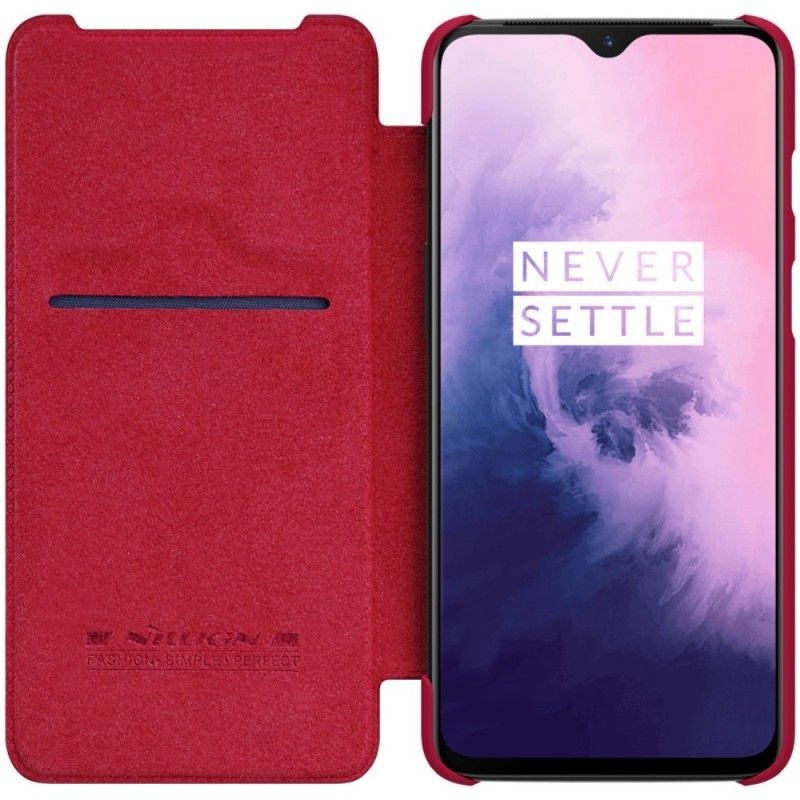 δερματινη θηκη OnePlus 7 Μαύρο Σειρά Nillkin Qin