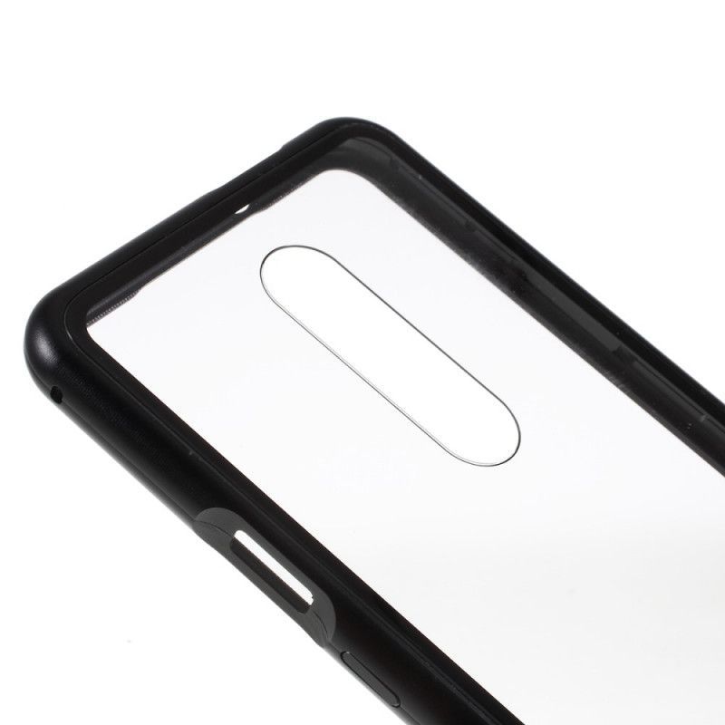 δερματινη θηκη OnePlus 7 Pro Μαύρο Αποσπώμενο Διάφανο