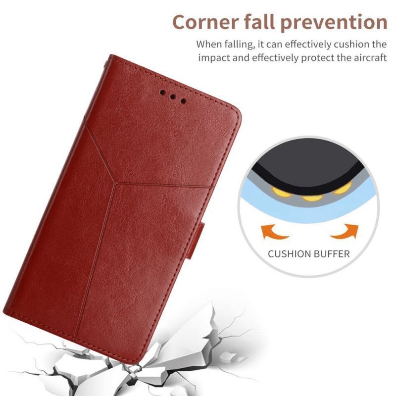 Κάλυμμα Folio OnePlus Nord 2 5G Μαύρο Geo Leather Style Y Design