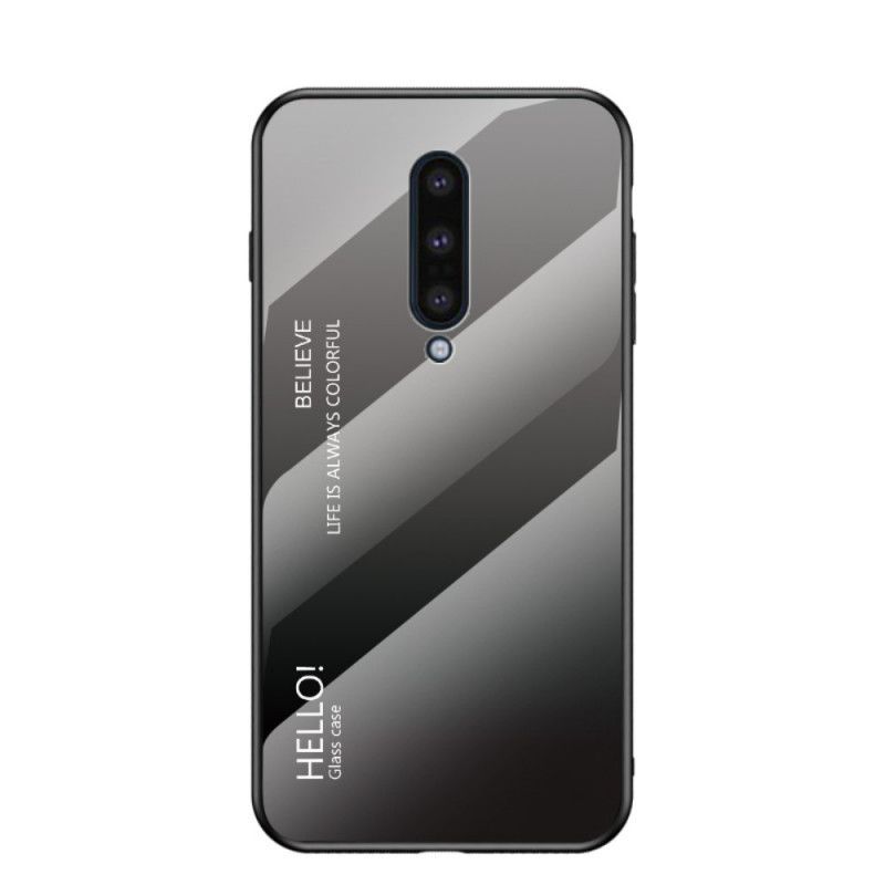 Κάλυμμα Για OnePlus 8 Γκρι Γεια Σου Σκληρυμένο Γυαλί