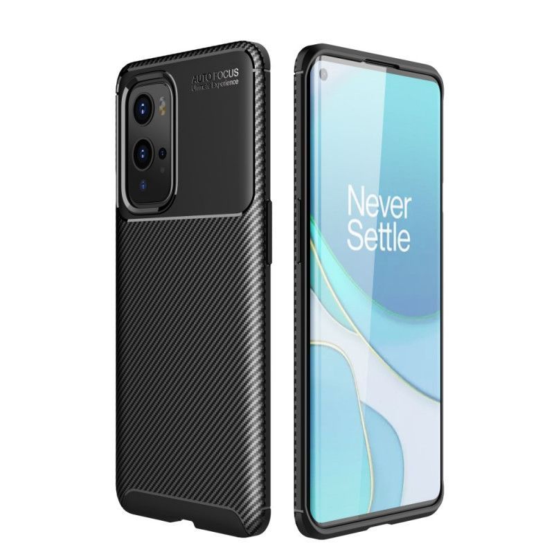 Κάλυμμα Για OnePlus 9 Pro Μαύρο Εύκαμπτη Υφή Από Ανθρακονήματα