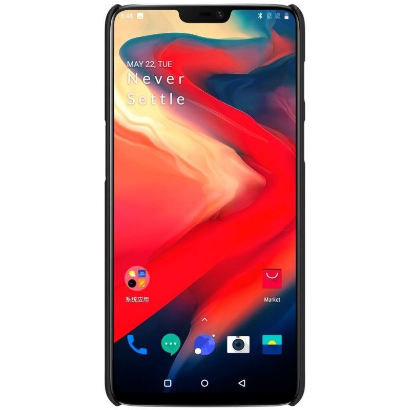 Κάλυμμα OnePlus 6 Μαύρο Σκληρό Παγωμένο Νίλκιν σιλικόνης