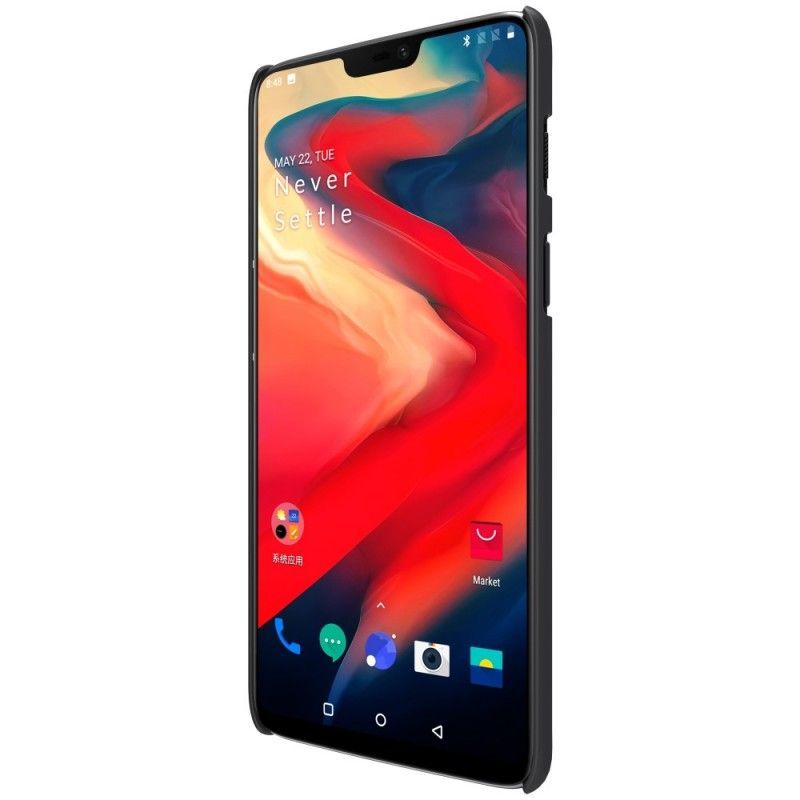 Κάλυμμα OnePlus 6 Μαύρο Σκληρό Παγωμένο Νίλκιν σιλικόνης