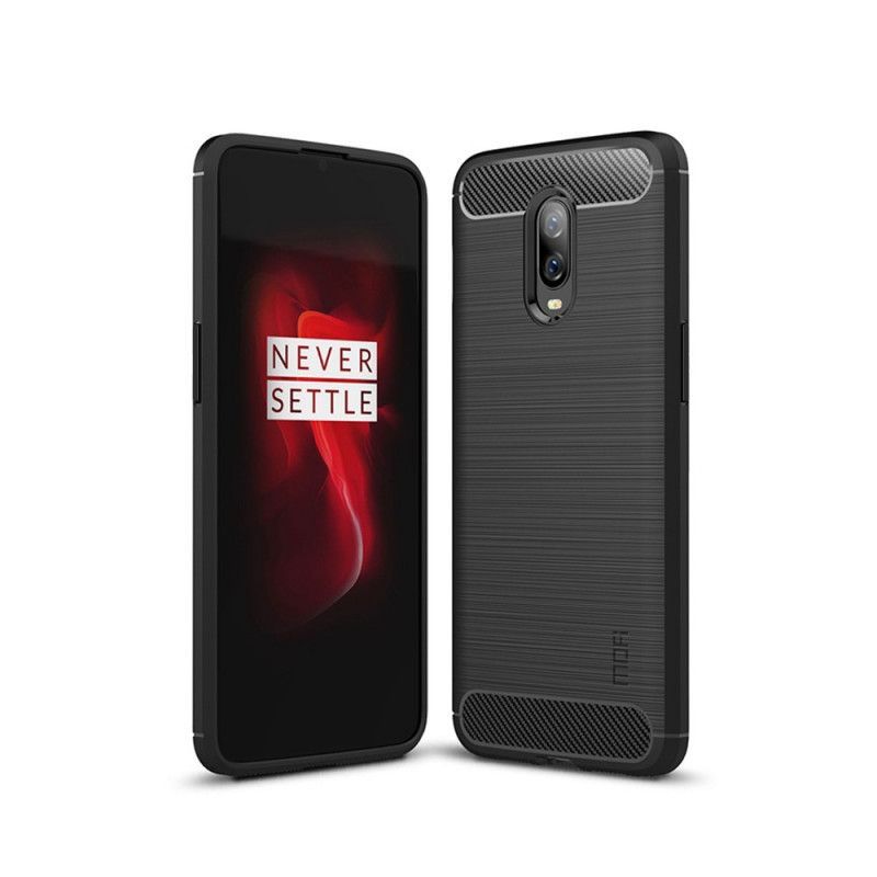 Κάλυμμα OnePlus 6T Μαύρο Μόφι Βουρτσισμένο Ανθρακόνημα